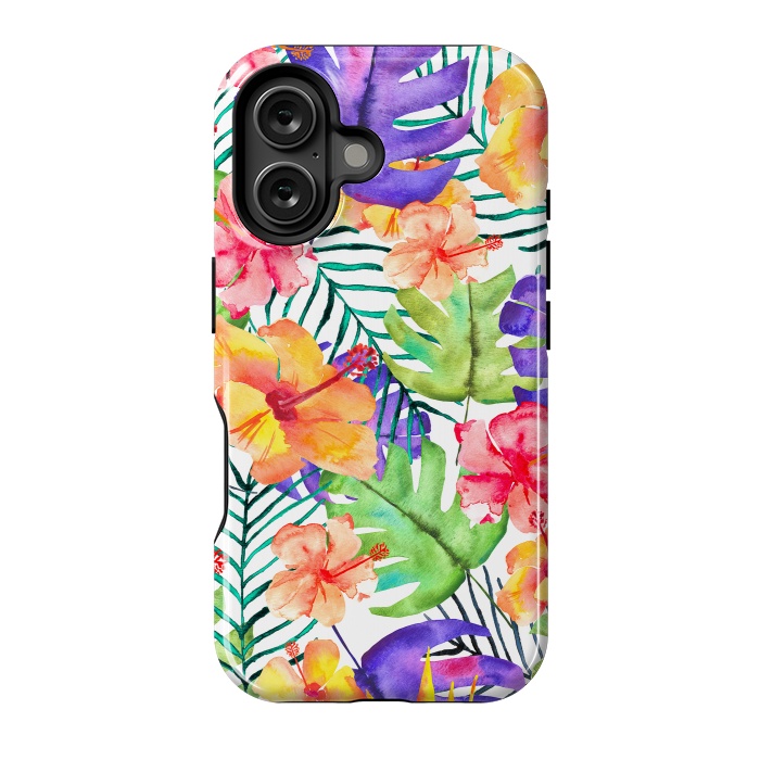 iPhone 16 StrongFit Hibiscus Splash  by Amaya Brydon