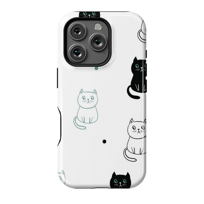 iPhone 16 Pro StrongFit minimal cats by haroulita