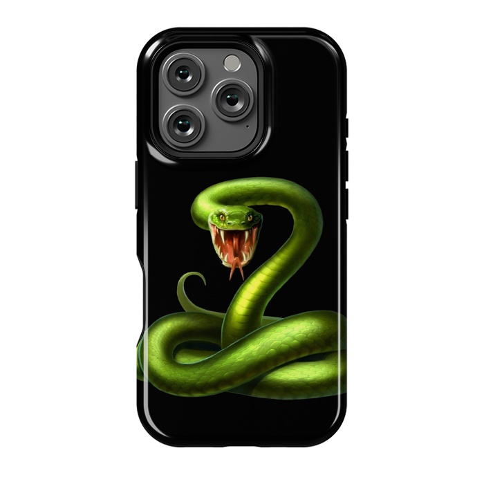 iPhone 16 Pro StrongFit green snake by haroulita