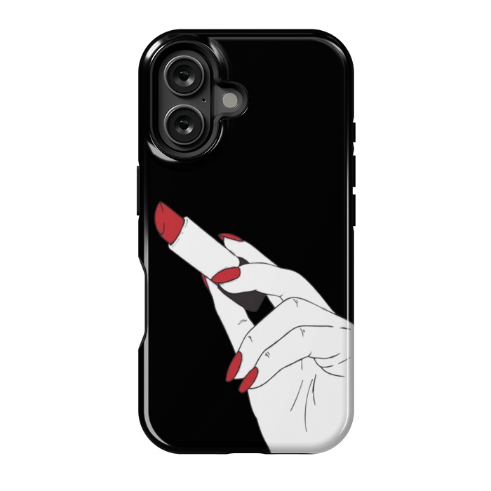 iPhone 16 StrongFit red lipstick by haroulita