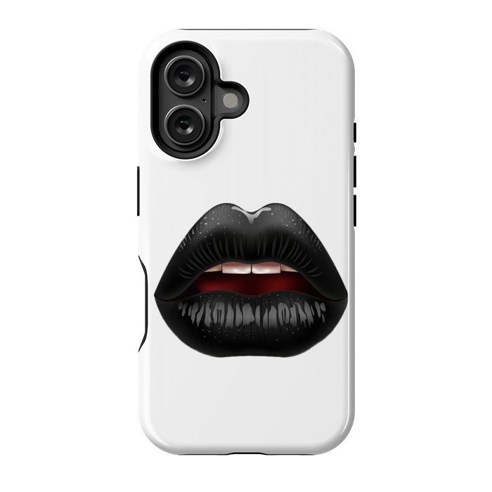 iPhone 16 StrongFit black lips by haroulita