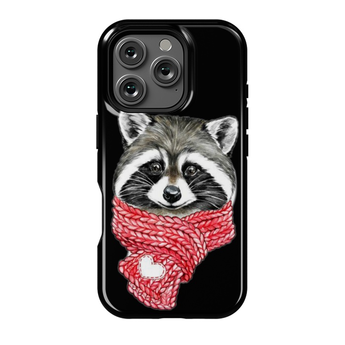 iPhone 16 Pro StrongFit cute Raccoon by haroulita