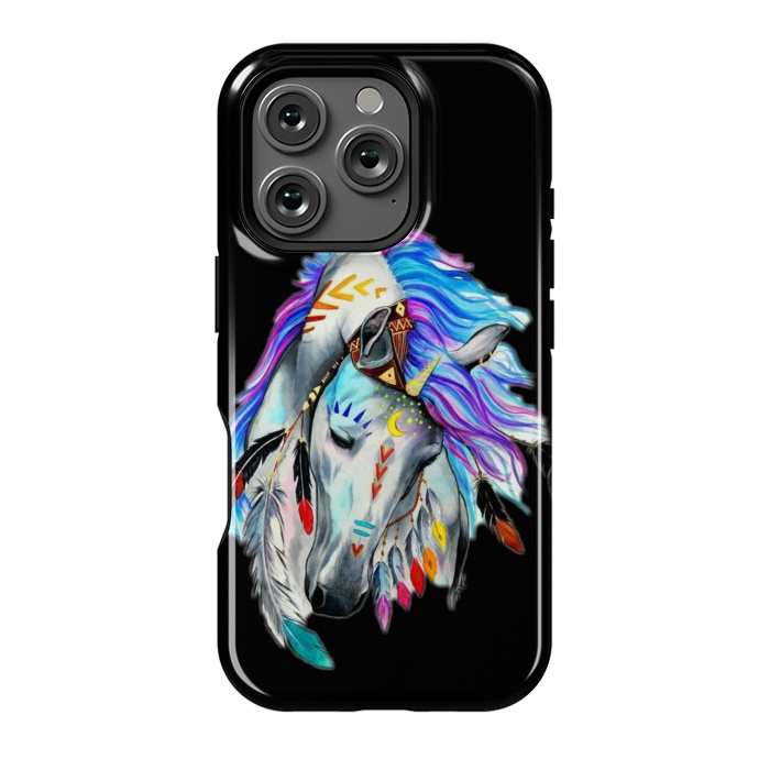 iPhone 16 Pro StrongFit feather horse by haroulita