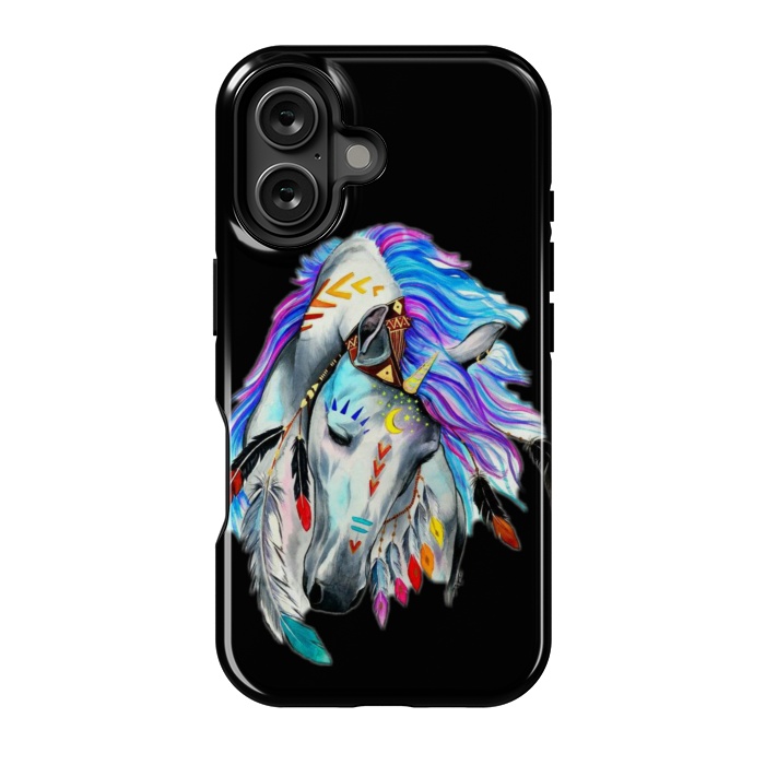 iPhone 16 StrongFit feather horse by haroulita