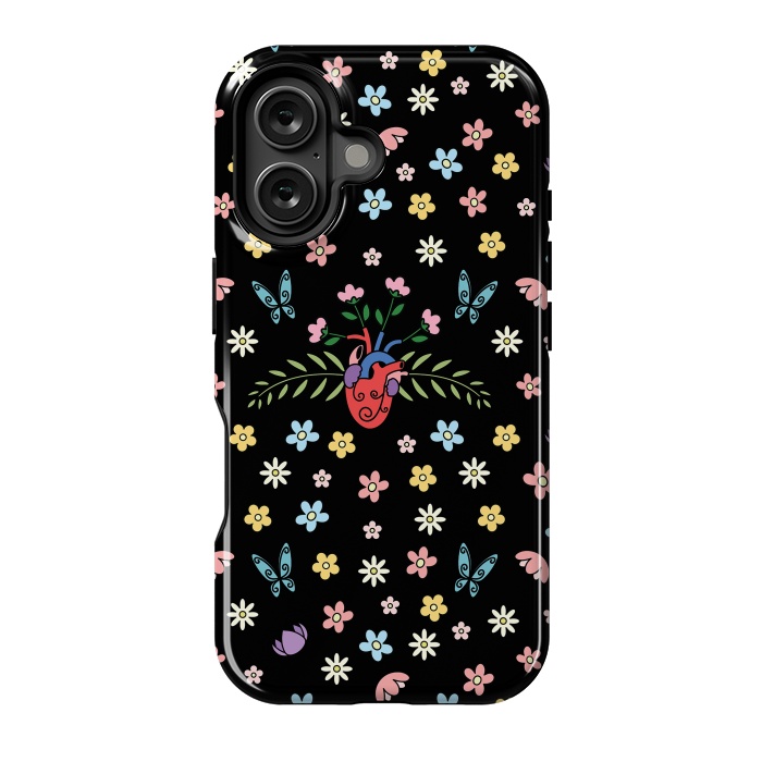 iPhone 16 StrongFit Blooming heart by Laura Nagel