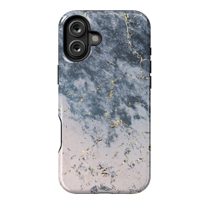 iPhone 16 Plus StrongFit Pink and blue marble by Winston