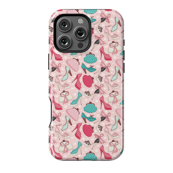 iPhone 16 Pro Max StrongFit Pattern With Women's Shoes And Handbags by ArtsCase