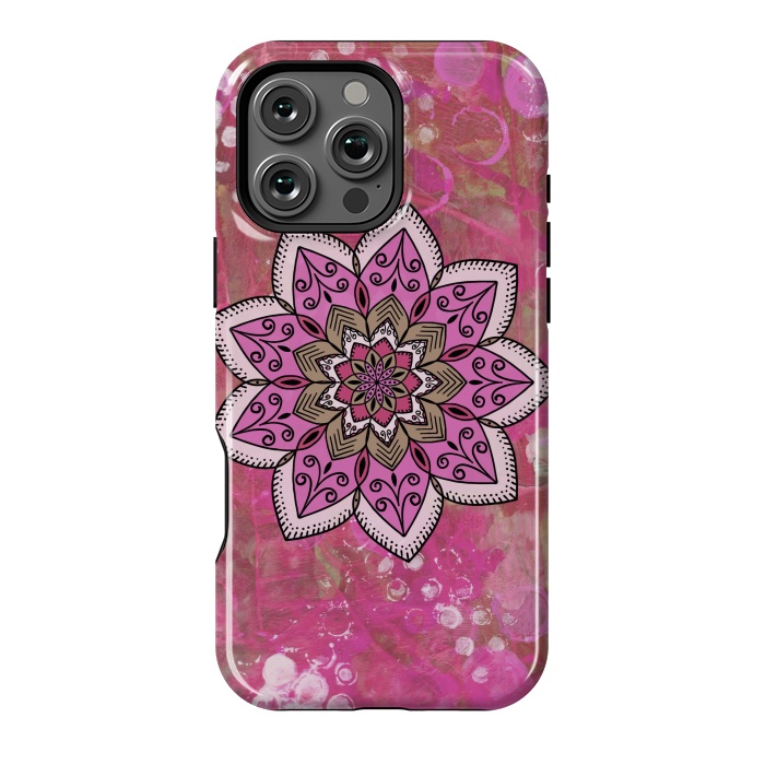 iPhone 16 Pro Max StrongFit Pink mandala by Winston