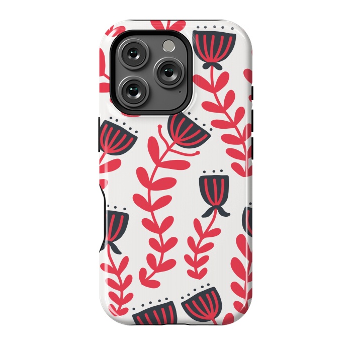 iPhone 16 Pro StrongFit Red flowers by Winston