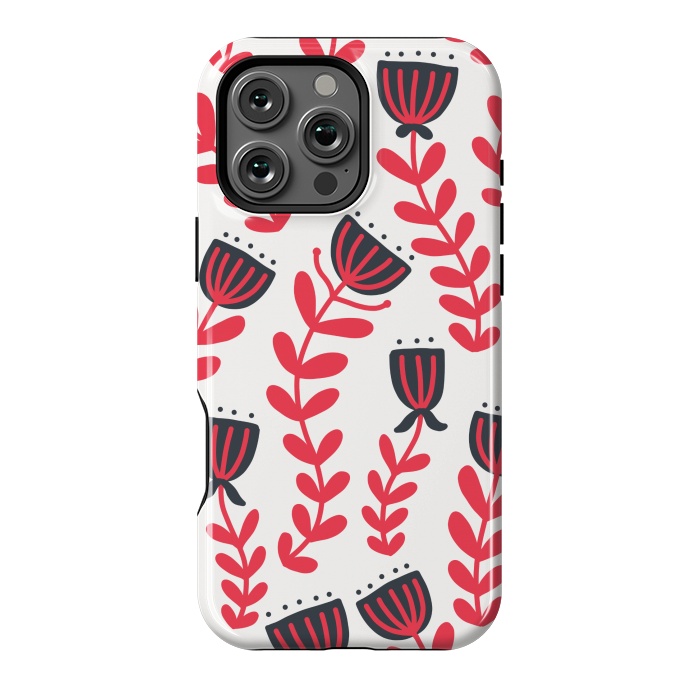 iPhone 16 Pro Max StrongFit Red flowers by Winston