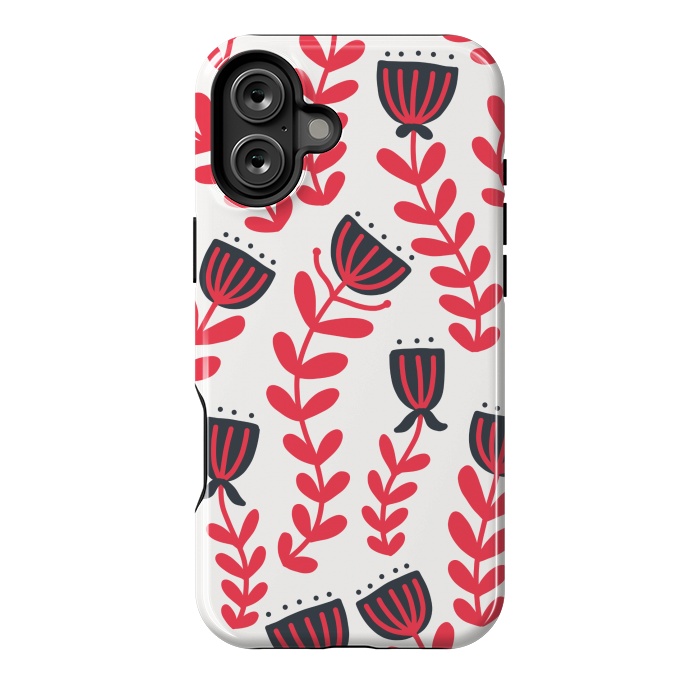 iPhone 16 Plus StrongFit Red flowers by Winston