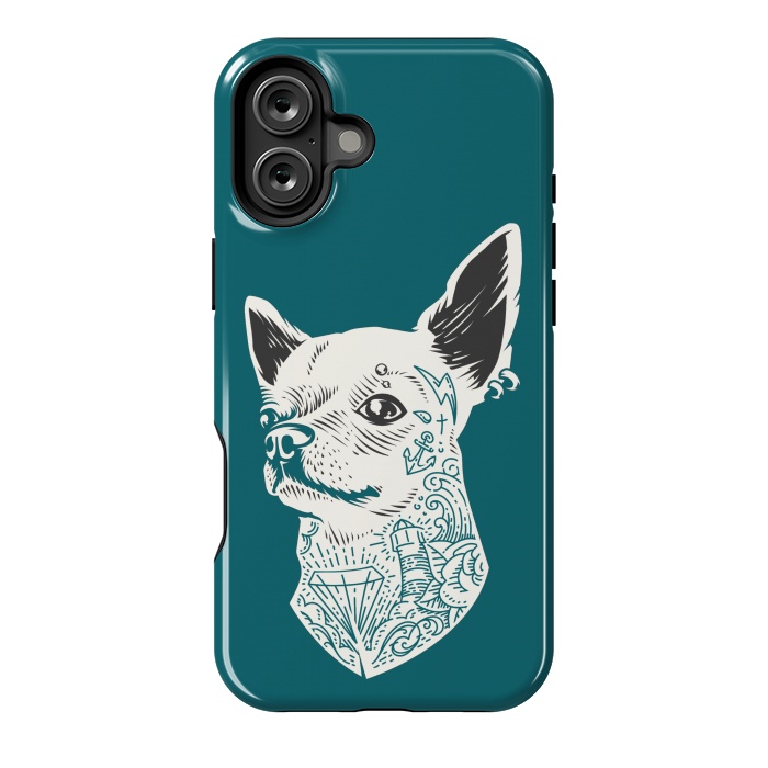 iPhone 16 Plus StrongFit Tattooed Chihuahua by Winston