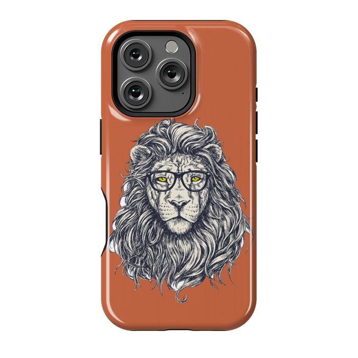 iPhone 16 Pro StrongFit Hipster Lion by Winston