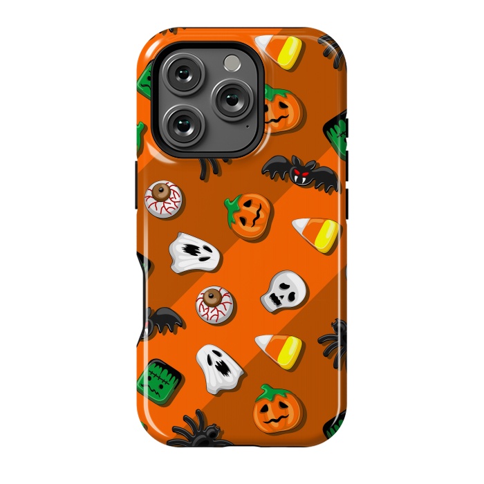 iPhone 16 Pro StrongFit Halloween Spooky Candies Party by BluedarkArt