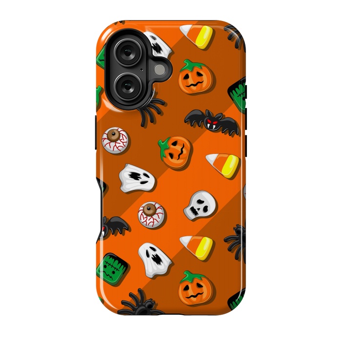 iPhone 16 StrongFit Halloween Spooky Candies Party by BluedarkArt