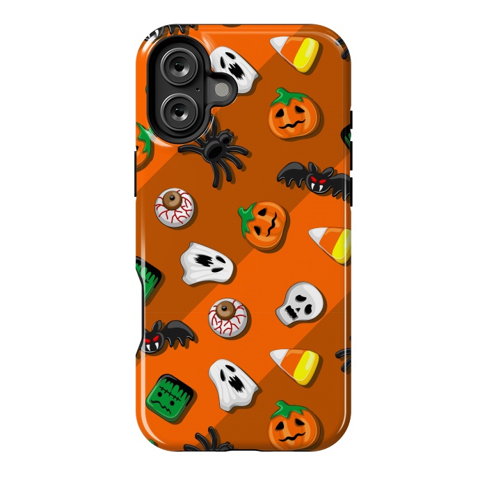 iPhone 16 Plus StrongFit Halloween Spooky Candies Party by BluedarkArt