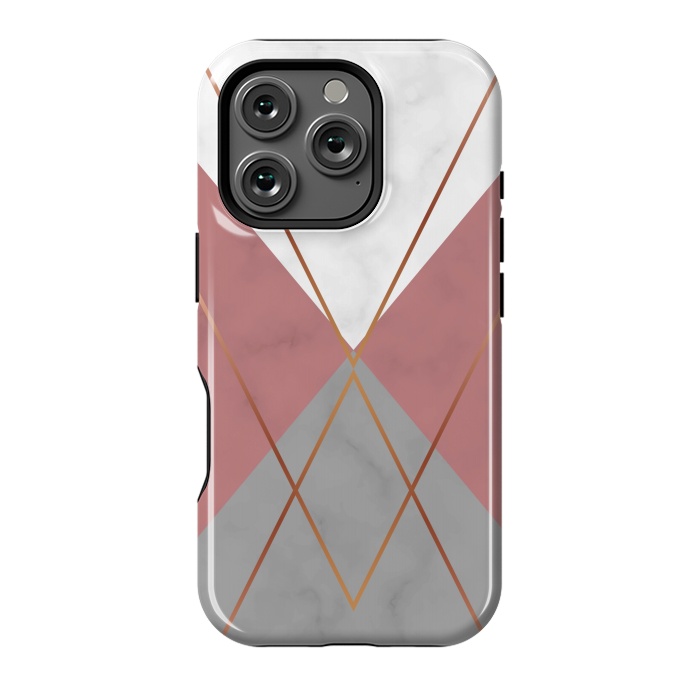 iPhone 16 Pro StrongFit Marble Geometric design II by ArtsCase