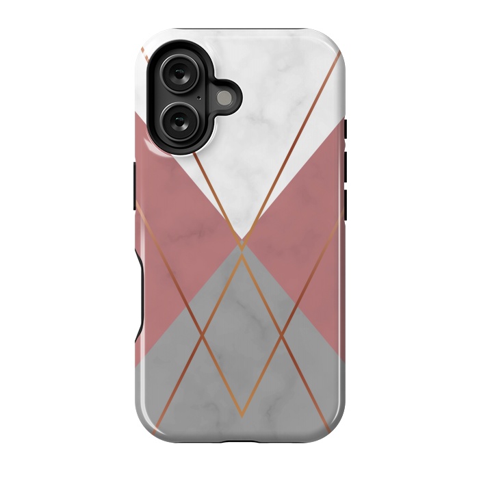 iPhone 16 StrongFit Marble Geometric design II by ArtsCase