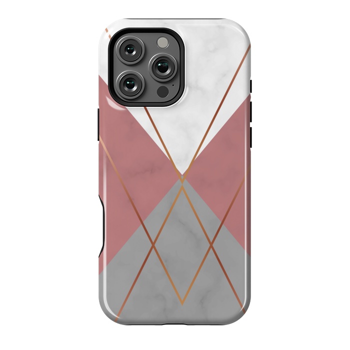 iPhone 16 Pro Max StrongFit Marble Geometric design II by ArtsCase