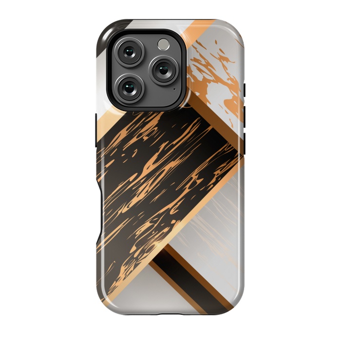 iPhone 16 Pro StrongFit Marble Geometric Design IV by ArtsCase