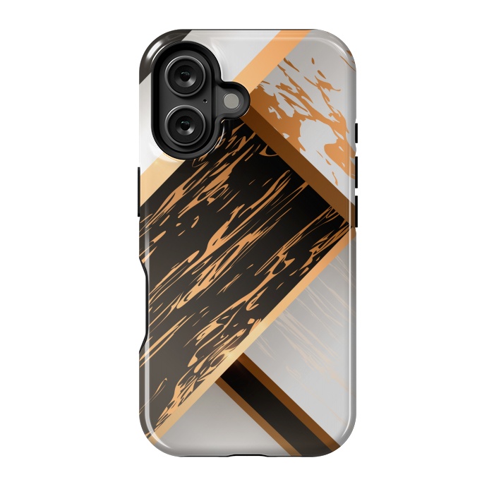 iPhone 16 StrongFit Marble Geometric Design IV by ArtsCase