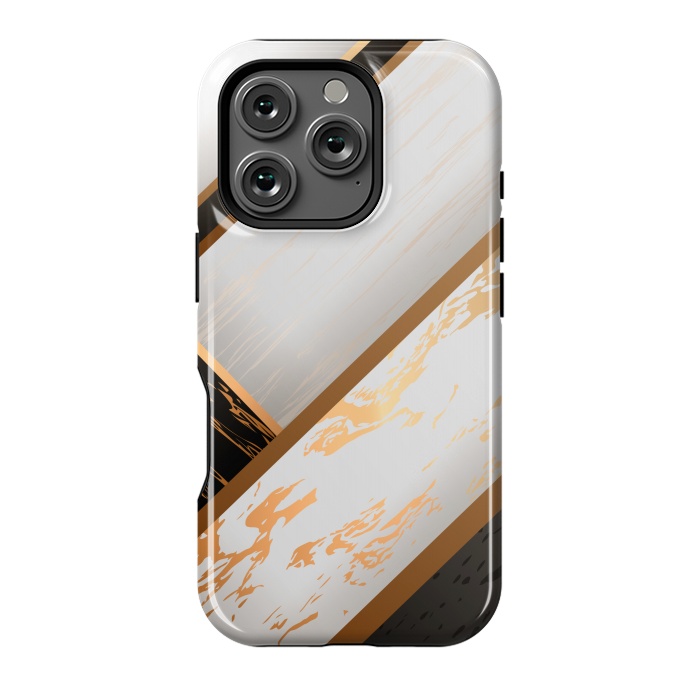 iPhone 16 Pro StrongFit Marble Geometric Design VII by ArtsCase