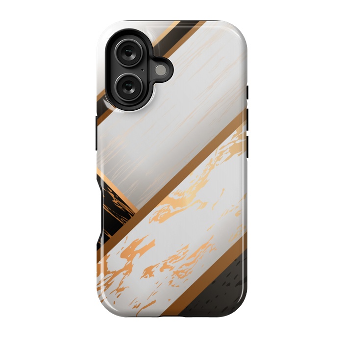 iPhone 16 StrongFit Marble Geometric Design VII by ArtsCase