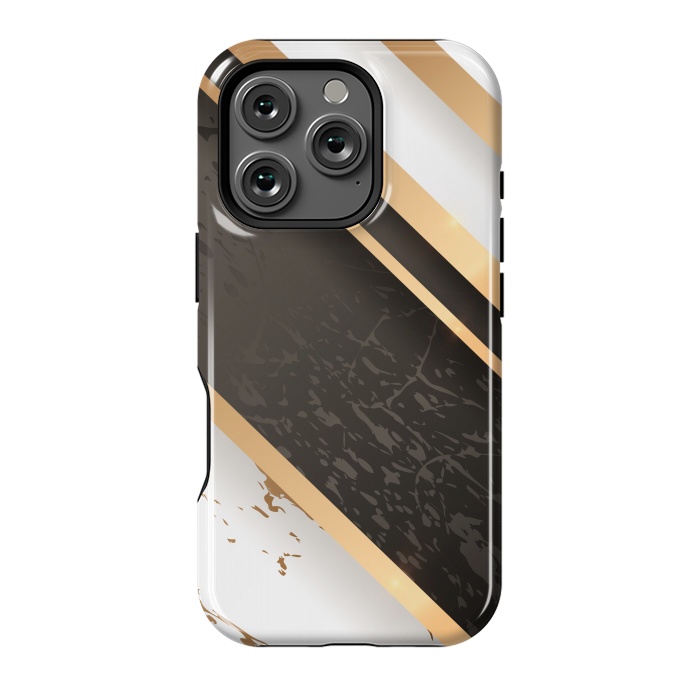 iPhone 16 Pro StrongFit Marble Geometric Design VIII by ArtsCase