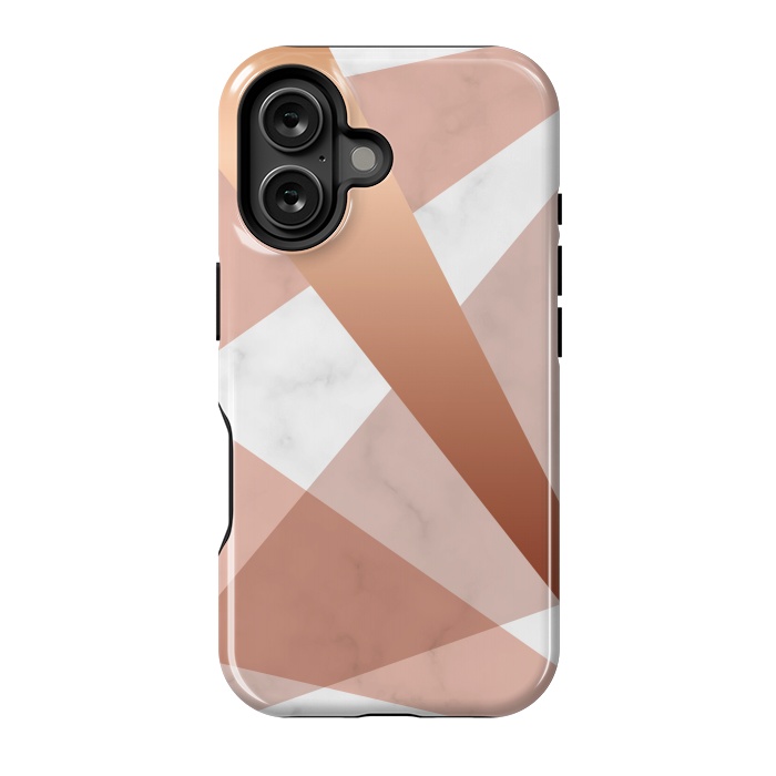 iPhone 16 StrongFit Marble Geometric design with peak figures by ArtsCase