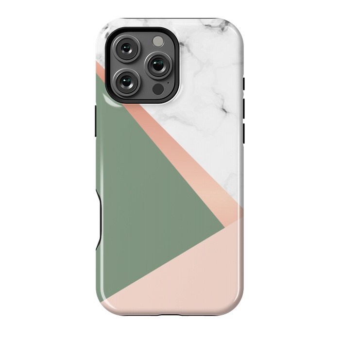 iPhone 16 Pro Max StrongFit Marble geometric design with triangular image by ArtsCase