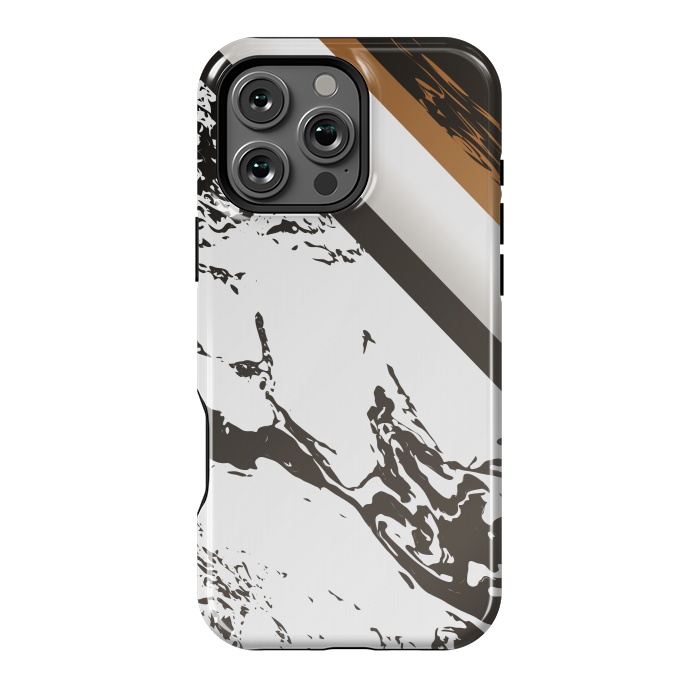 iPhone 16 Pro Max StrongFit Marble with cubes and geometric figures by ArtsCase