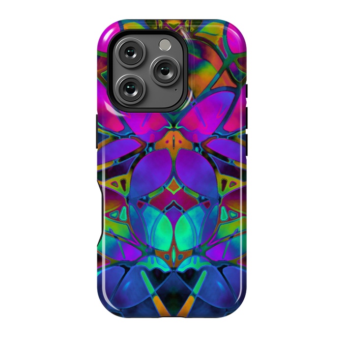 iPhone 16 Pro StrongFit Floral Fractal Art G308 by Medusa GraphicArt