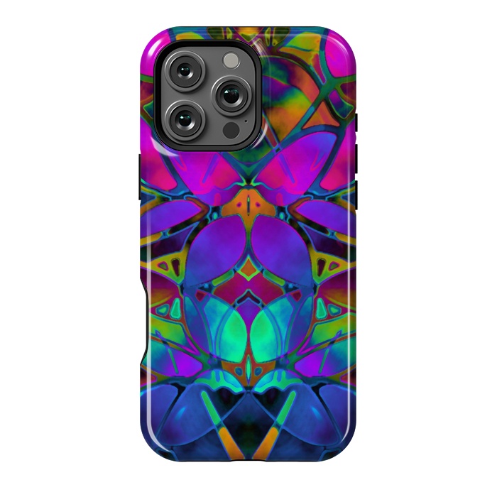 iPhone 16 Pro Max StrongFit Floral Fractal Art G308 by Medusa GraphicArt