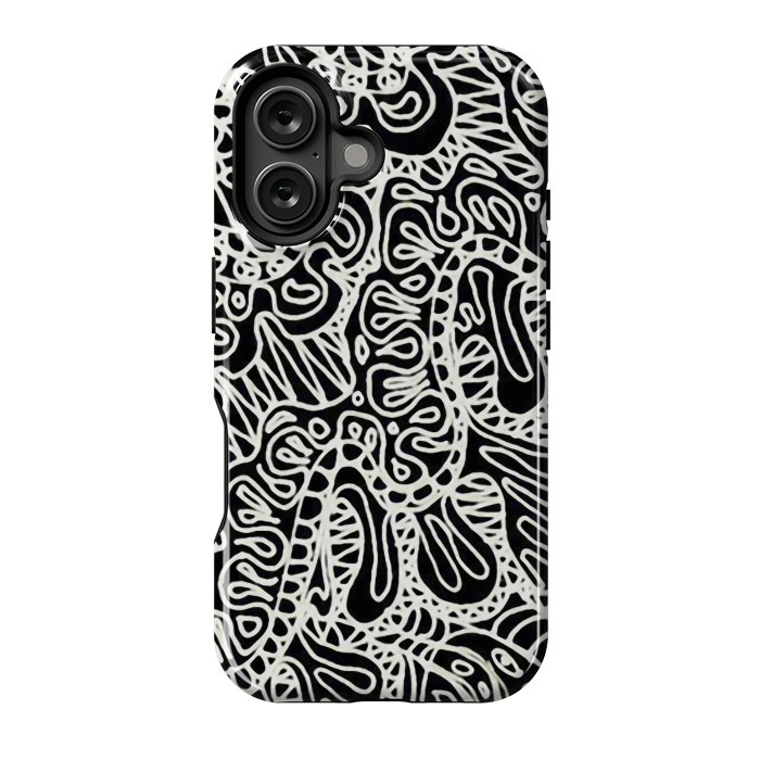 iPhone 16 StrongFit Doodle Ethnic Style G361 by Medusa GraphicArt