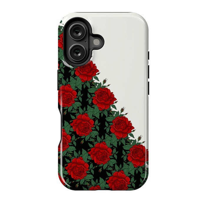 iPhone 16 StrongFit Red roses pattern by Jms