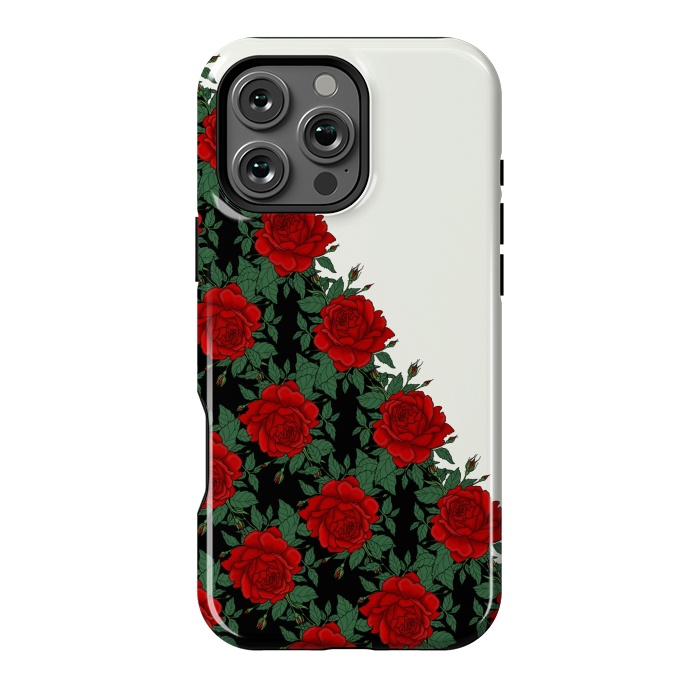 iPhone 16 Pro Max StrongFit Red roses pattern by Jms