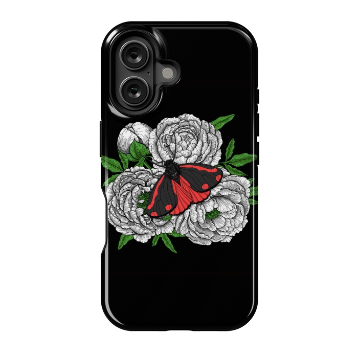 iPhone 16 StrongFit The cinnabar moth by Katerina Kirilova