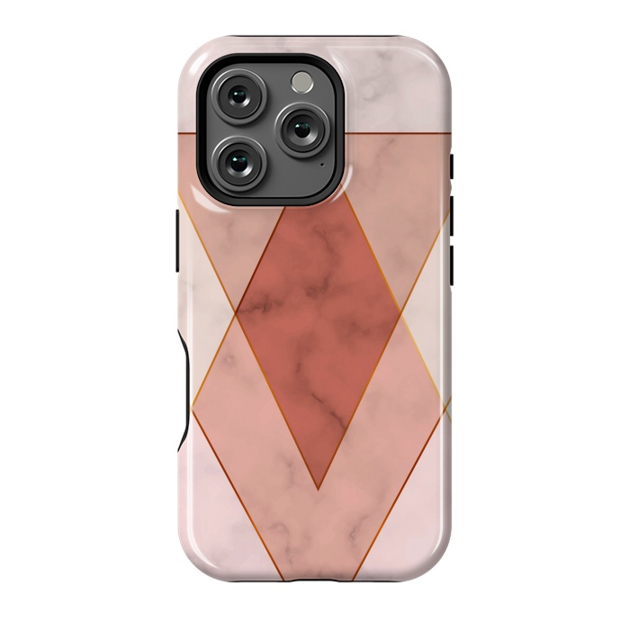 iPhone 16 Pro StrongFit Modern Marble Geometric Design Triangular by ArtsCase