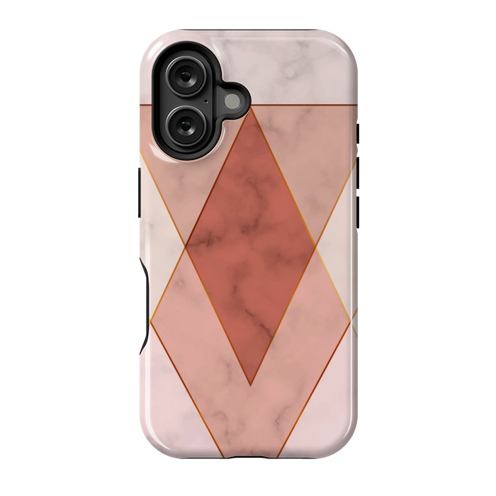 iPhone 16 StrongFit Modern Marble Geometric Design Triangular by ArtsCase