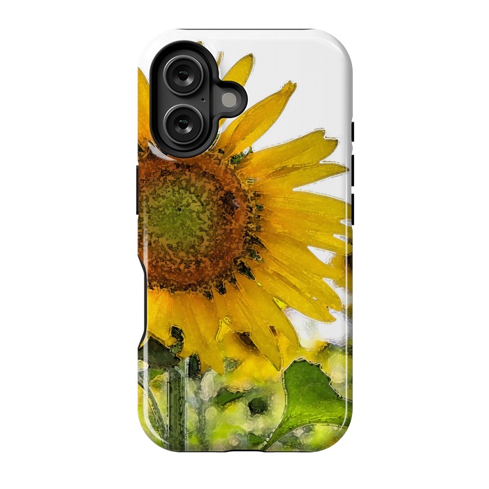 iPhone 16 StrongFit Sunflowers by Allgirls Studio