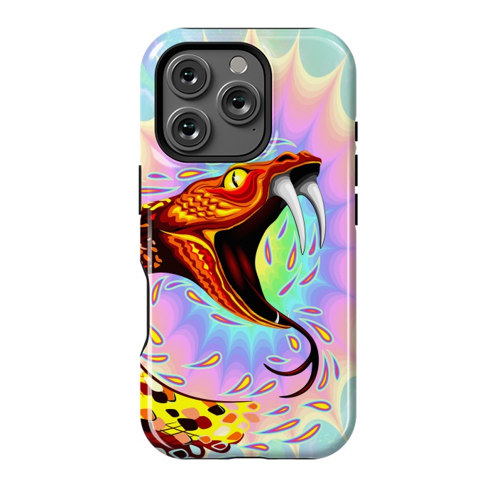 iPhone 16 Pro StrongFit Snake Attack Psychedelic Art by BluedarkArt