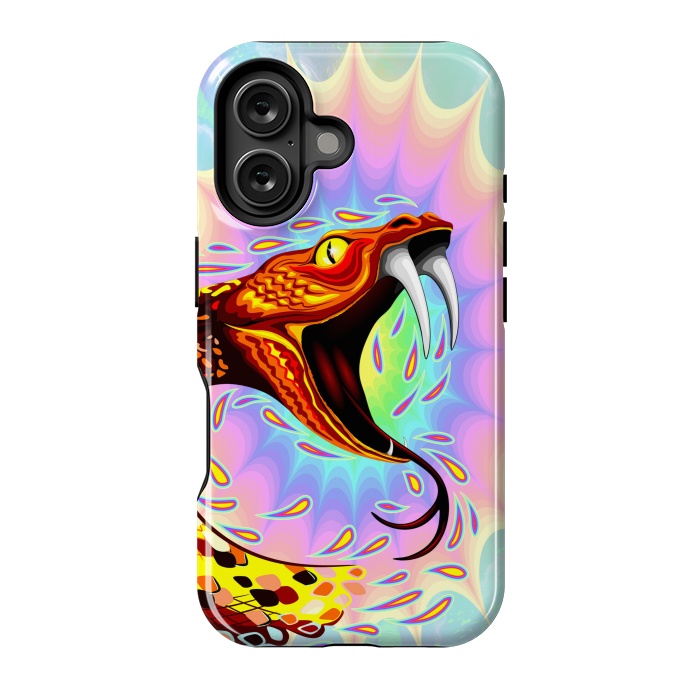 iPhone 16 StrongFit Snake Attack Psychedelic Art by BluedarkArt