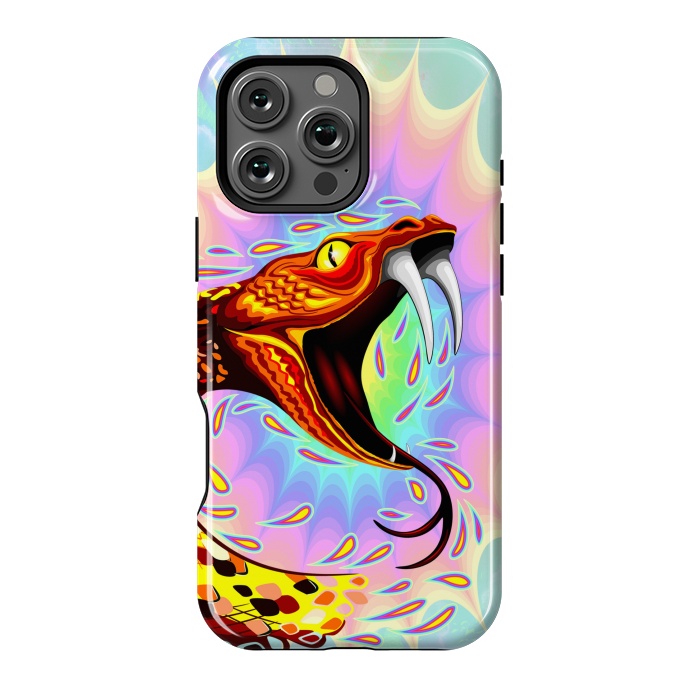 iPhone 16 Pro Max StrongFit Snake Attack Psychedelic Art by BluedarkArt