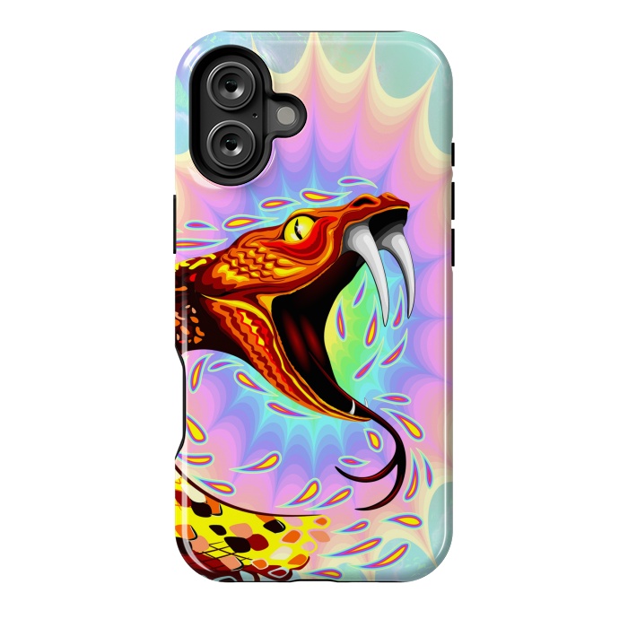 iPhone 16 Plus StrongFit Snake Attack Psychedelic Art by BluedarkArt