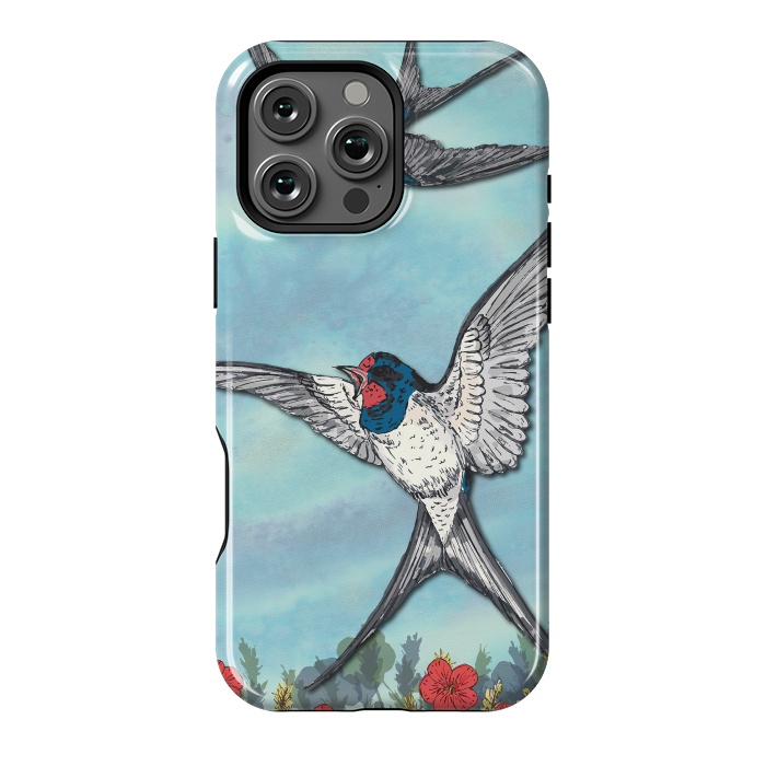 iPhone 16 Pro Max StrongFit Summer Swallows by Lotti Brown