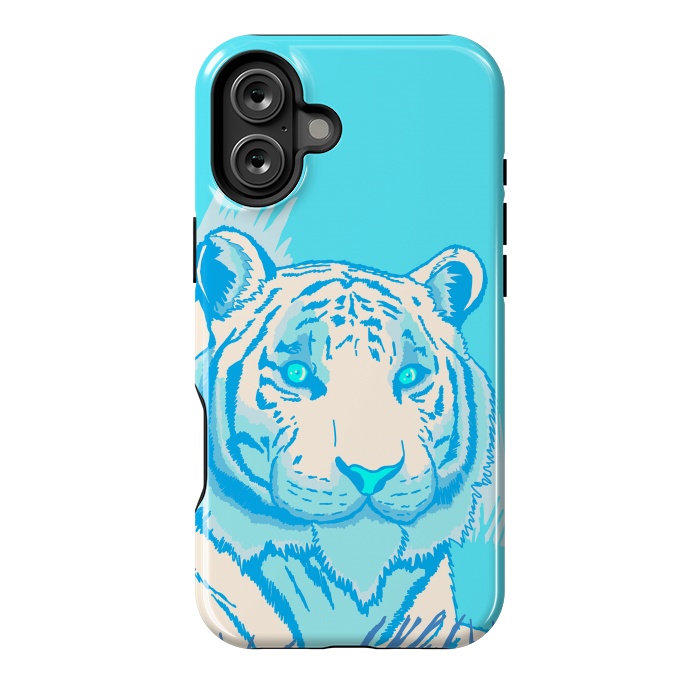 iPhone 16 Plus StrongFit The blue tiger by Steve Wade (Swade)