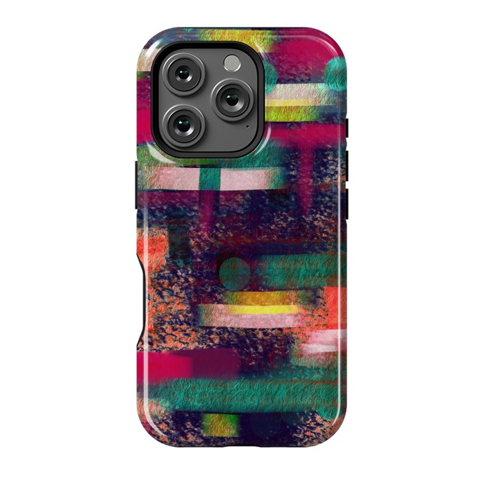 iPhone 16 Pro StrongFit Abstract art colourful design multicolor by Josie