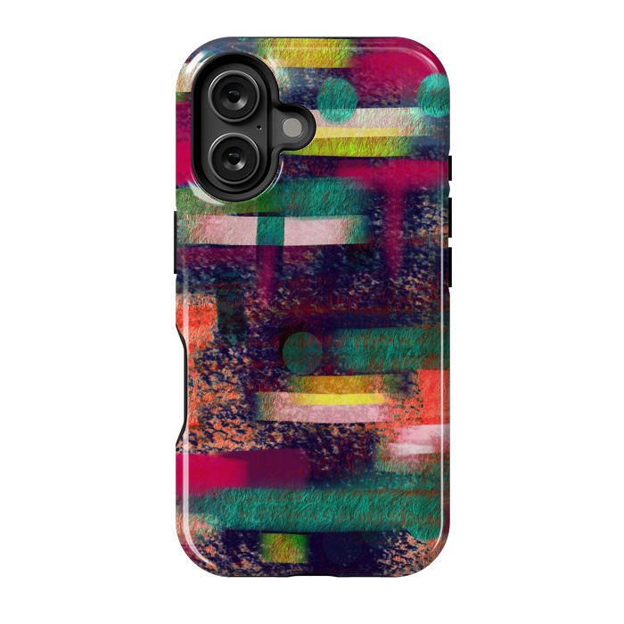 iPhone 16 StrongFit Abstract art colourful design multicolor by Josie