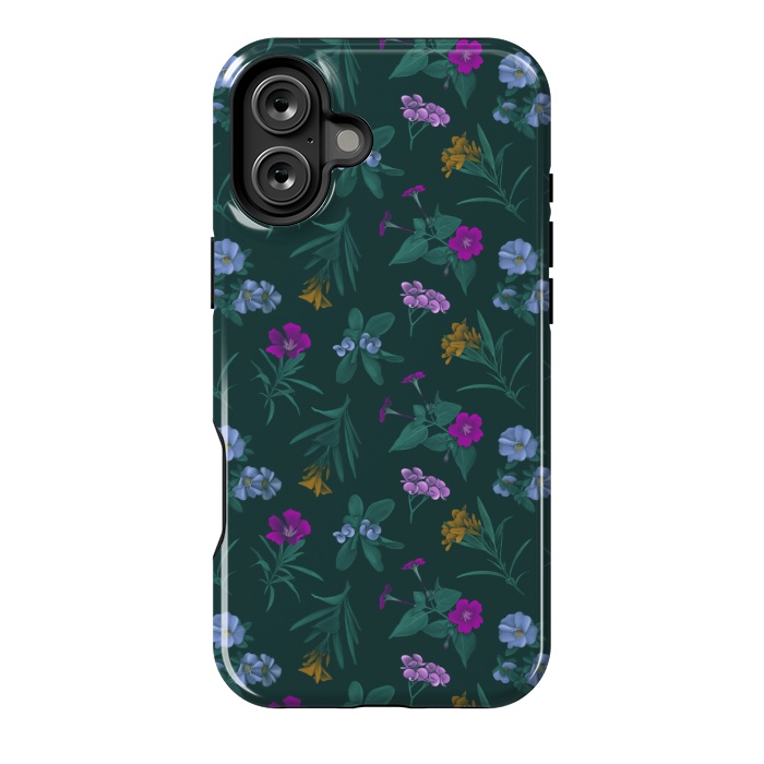 iPhone 16 Plus StrongFit Tropical Flowers by Tishya Oedit