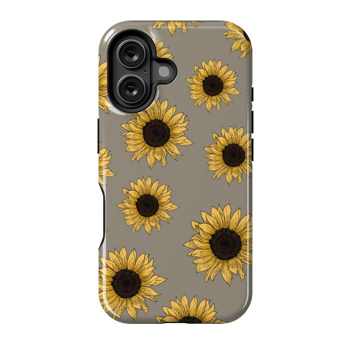 iPhone 16 StrongFit Sunflowers by Jms